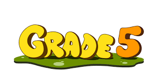 Grade 5 in yellow, and green lettering